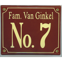 Naambord 16x20 cm horizontaal